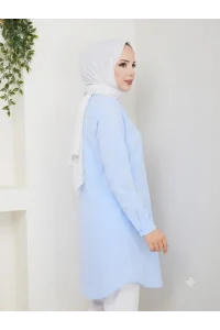 YAZGIMODA Uzun Kesim Klasik Gömlek Tunik