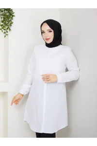 YAZGIMODA Uzun Kesim Klasik Gömlek Tunik