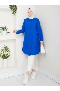 YAZGIMODA Uzun Kesim Klasik Gömlek Tunik