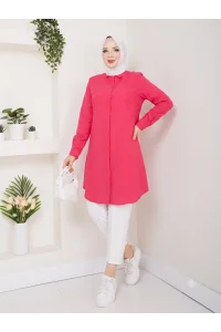 YAZGIMODA Uzun Kesim Klasik Gömlek Tunik