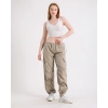 Kadın Bej Paraşüt Kargo Pantolon Pantolon