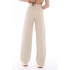 Kadın Bej Yüksek Bel Palazzo Pantolon