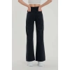Siyah Bol Paça Palazzo Pantolon Jeans