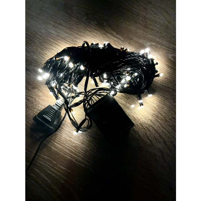 10m 100 Led Damla Uçlu Gün Işığı Siyah Kablo Mz-17-3