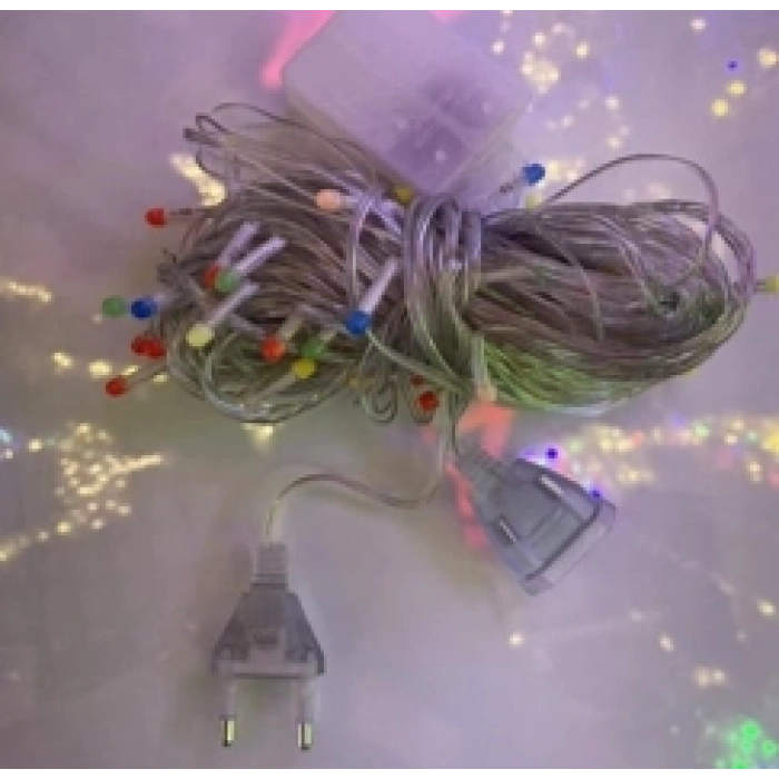 10m 100 Led Damla Uçlu Led Işık Mavi Işık Şeffaf Kablo Mzxx3-13