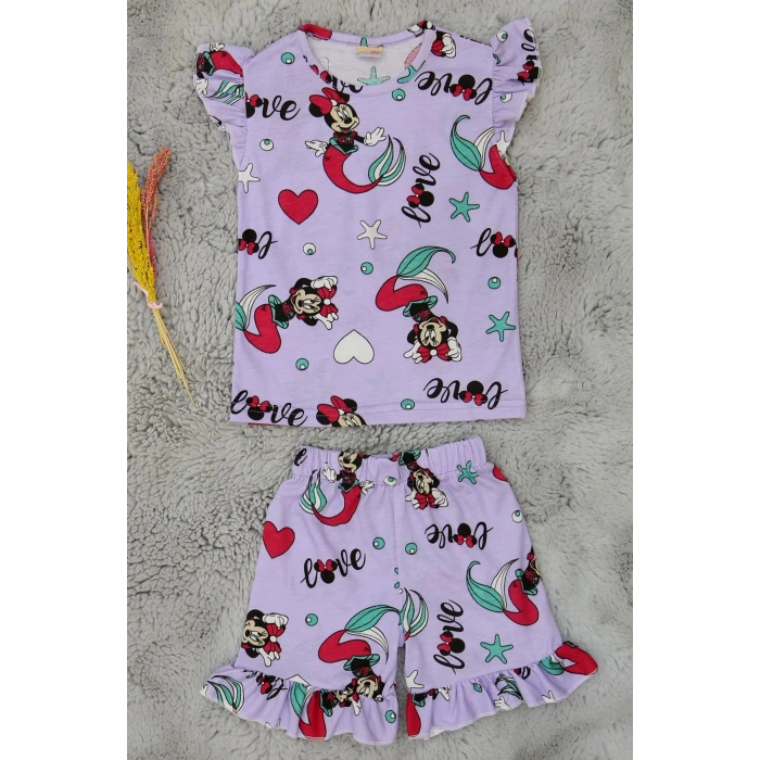 2-11 Yaş Fırfır Detaylı Takım Lila - 70578.904.