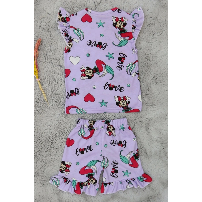 2-11 Yaş Fırfır Detaylı Takım Lila - 70578.904.