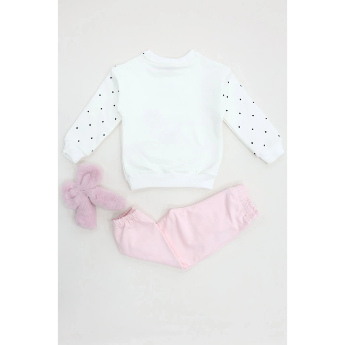 2-5 Yaş 2 İplik Şardonlu Çocuk Takım Pembe - 5264368.1576.