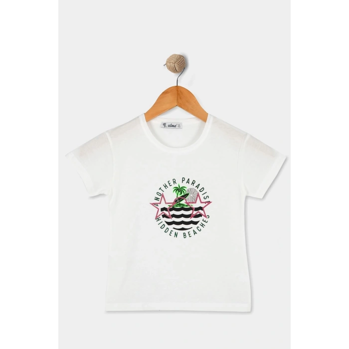 2-5 Yaş Çocuk Tişört Beyaz - 5250002.1576.