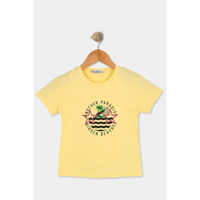2-5 Yaş Çocuk Tişört Sarımor - 5250002.1576.