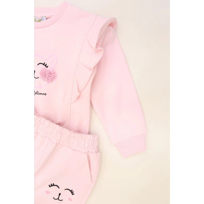 2-5 Yaş Şardonlu Yumoş Kumaş Takım Açıkpembe - 5264329.1576.