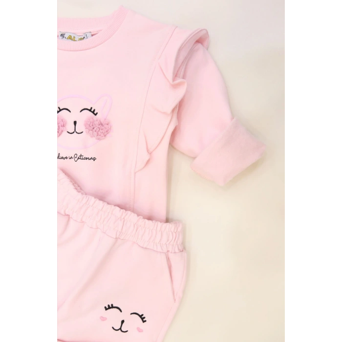 2-5 Yaş Şardonlu Yumoş Kumaş Takım Açıkpembe - 5264329.1576.