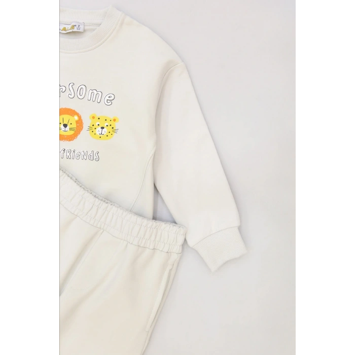 2-5 Yaş Şardonlu Yumoş Kumaş Takım Gri - 1264029.1576.