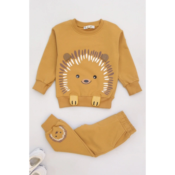 2-5 Yaş Şardonlu Yumoş Kumaş Takım Sütlükahve - 1264304.1576.