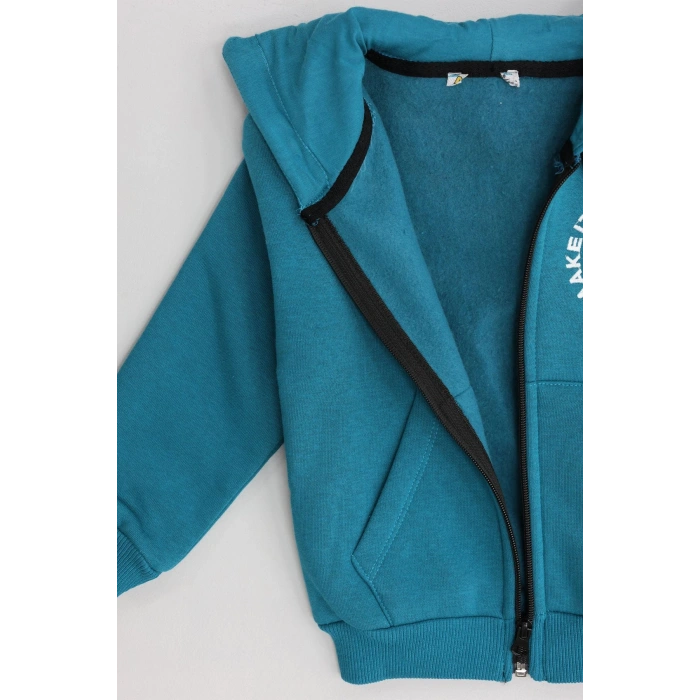 2-6 Yaş Çocuk Baskı Nakışlı Uzun Kol Sweat Zümrüt - 623617.1576.