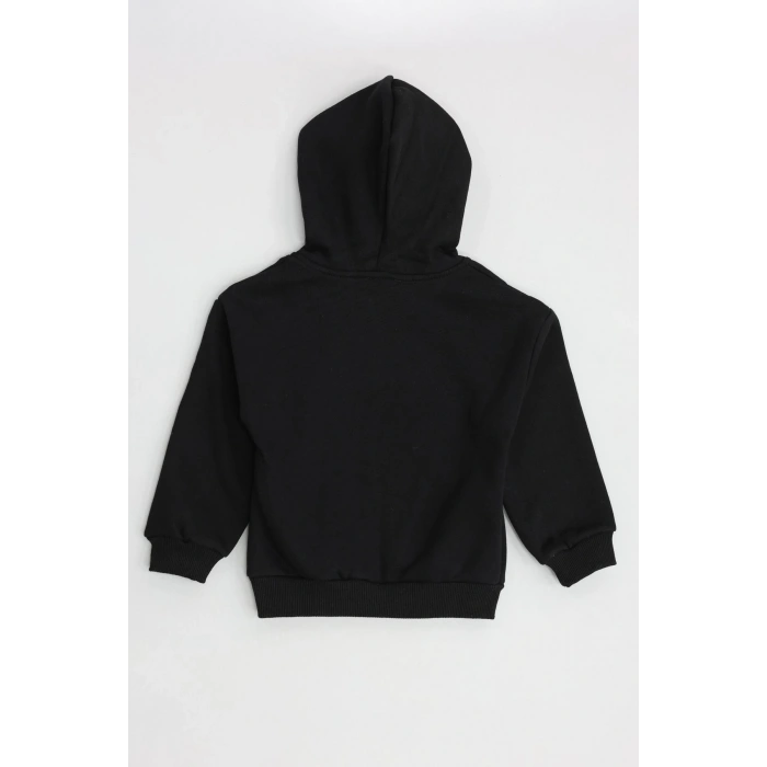 2-6 Yaş Çocuk Panda Baskılı Kapşonlu Siyah - 623611.1576.