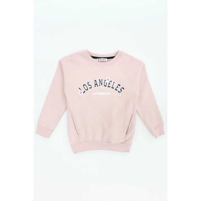 2 İp Şardonlu 6-9 Yaş Sweat Pudra - 6264149.1576.