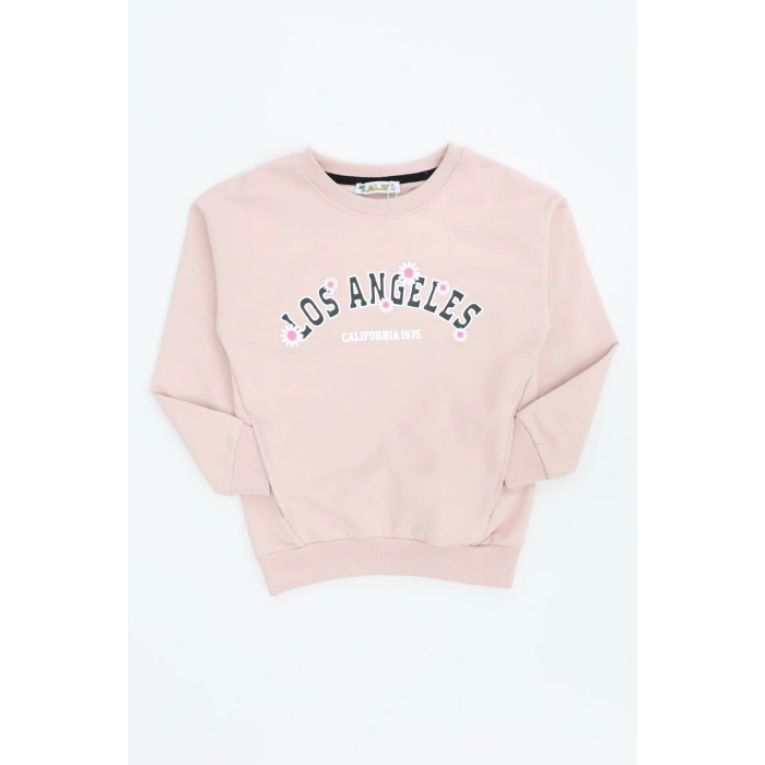 2 İp Şardonlu 6-9 Yaş Sweat Pudra - 6264149.1576.