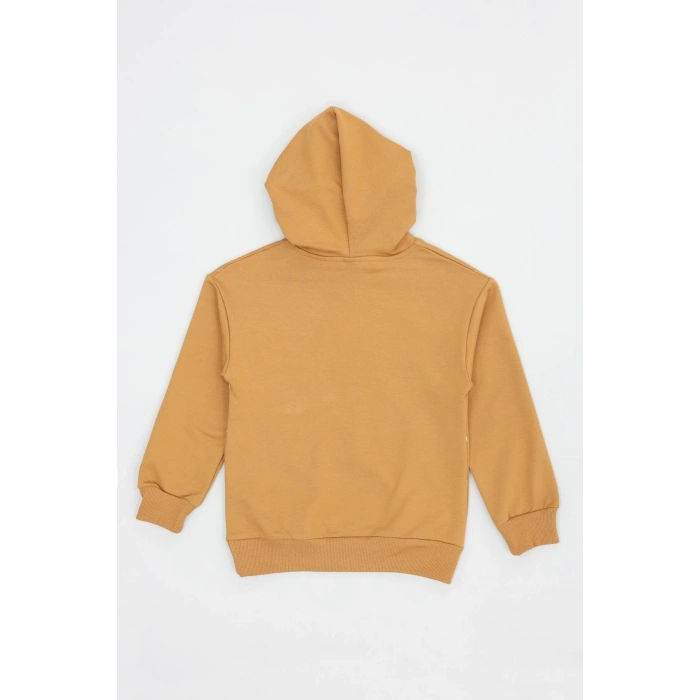 2 İp Şardonlu Penye Çocuk Sweat 6-9 Yaş Camel - 2264014.1576.