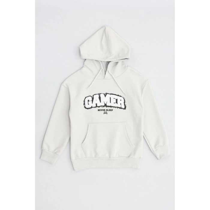 2 İp Şardonsuz Penye Çocuk Sweat 6-9 Yaş Gri - 2264203.1576.