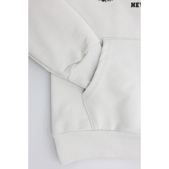 2 İp Şardonsuz Penye Çocuk Sweat 6-9 Yaş Gri - 2264203.1576.