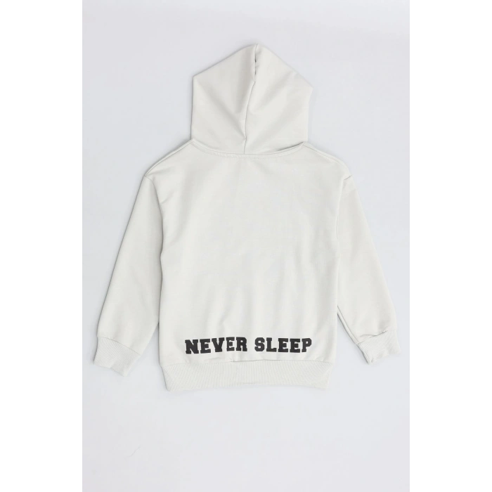 2 İp Şardonsuz Penye Çocuk Sweat 6-9 Yaş Gri - 2264203.1576.