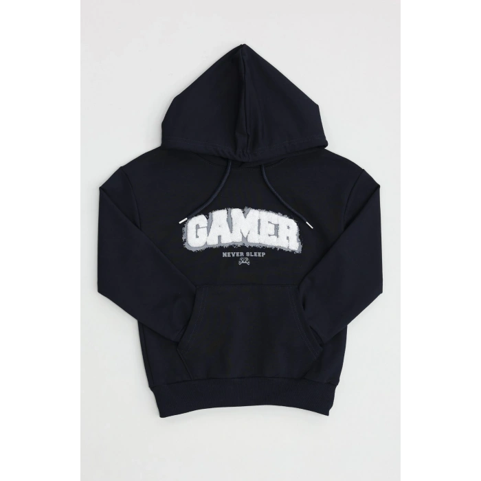 2 İp Şardonsuz Penye Çocuk Sweat 6-9 Yaş Lacivert - 2264203.1576.