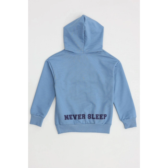 2 İp Şardonsuz Penye Çocuk Sweat 6-9 Yaş Mavi - 2264203.1576.