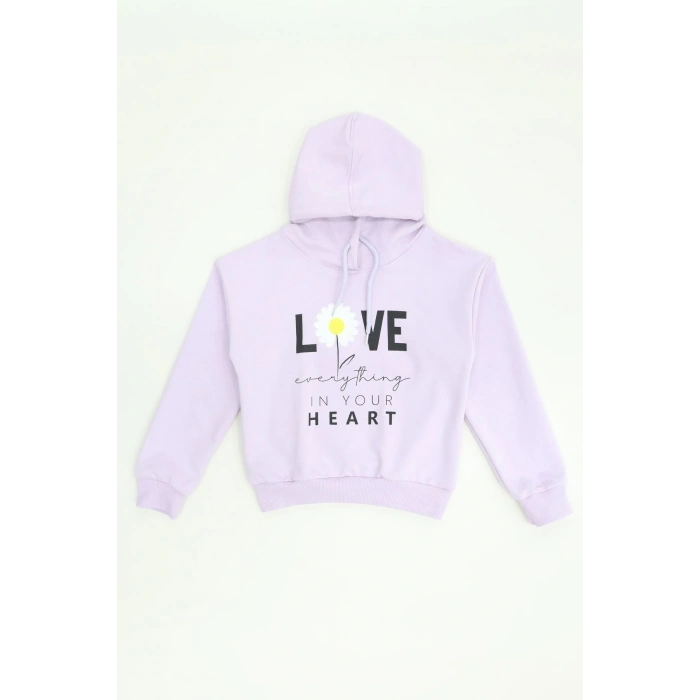 2 İp Şardonsuz Penye Sweat 5-8 Yaş Lila - 6264271.1576.