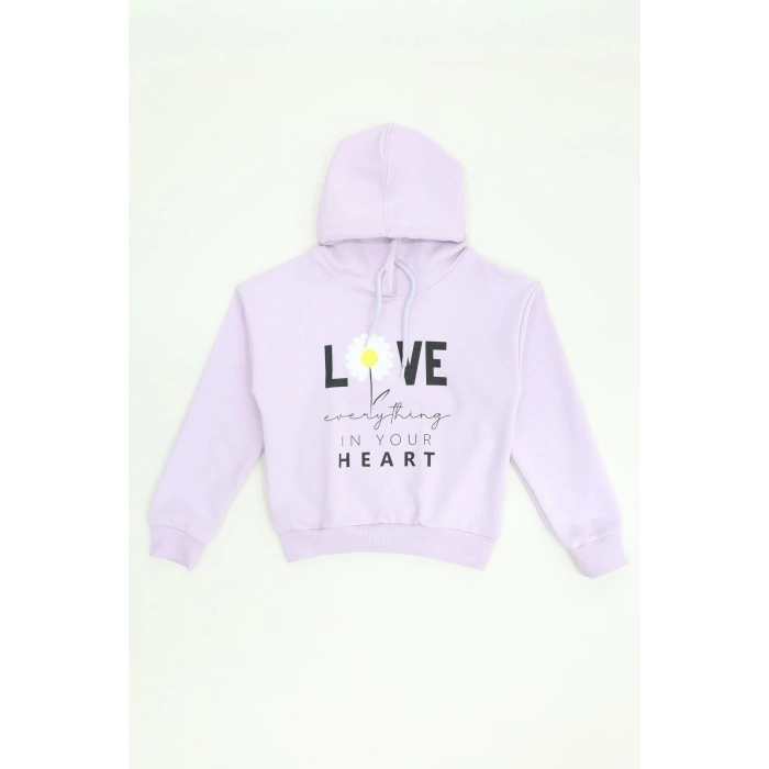 2 İp Şardonsuz Penye Sweat 5-8 Yaş Lila - 6264271.1576.