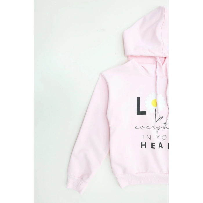 2 İp Şardonsuz Penye Sweat 5-8 Yaş Pembe - 6264271.1576.