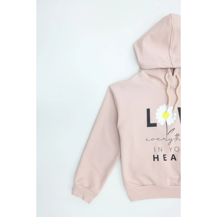 2 İp Şardonsuz Penye Sweat 5-8 Yaş Pudra - 6264271.1576.