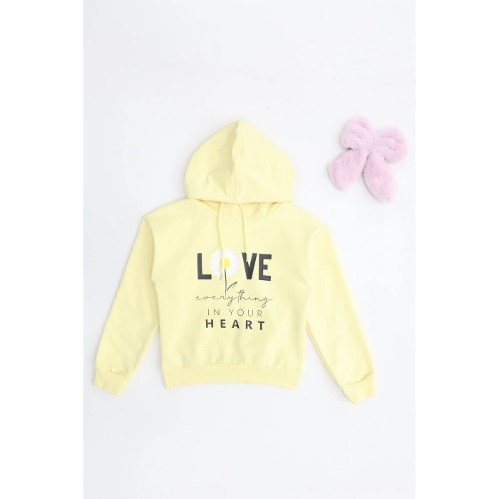 2 İp Şardonsuz Penye Sweat 5-8 Yaş Sarı - 6264271.1576.
