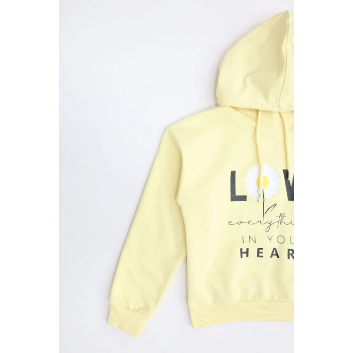 2 İp Şardonsuz Penye Sweat 5-8 Yaş Sarı - 6264271.1576.