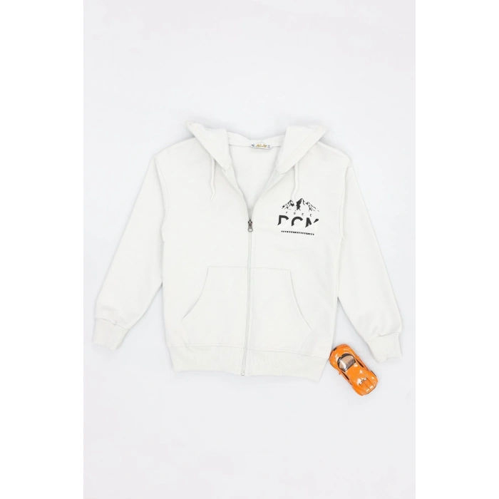 2 İplik 10-13 Yaş Kompak Fermuarlı Sweat Gri - 3264268.1576.