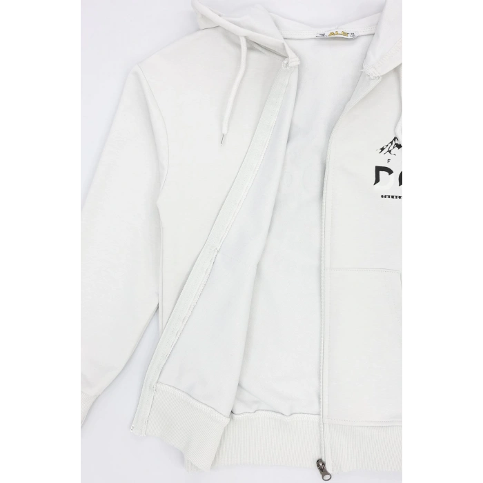 2 İplik 10-13 Yaş Kompak Fermuarlı Sweat Gri - 3264268.1576.