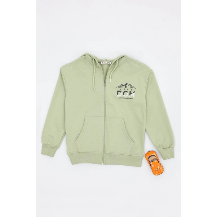 2 İplik 10-13 Yaş Kompak Fermuarlı Sweat Mint - 3264268.1576.
