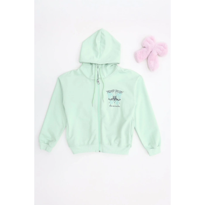 2 İplik 10 13 Yaş Kompak Fermuarlı Sweat Mint - 7264277.1576.