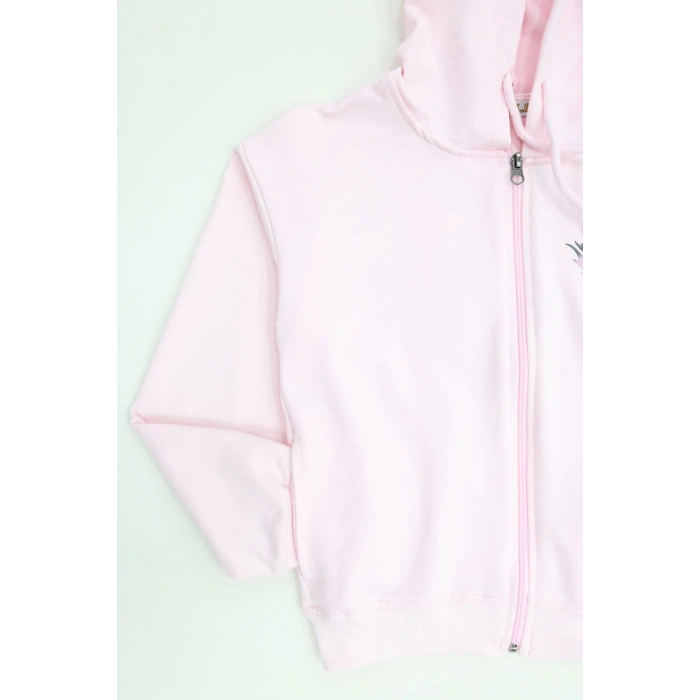2 İplik 10-13 Yaş Kompak Fermuarlı Sweat Pembe - 7264277.1576.