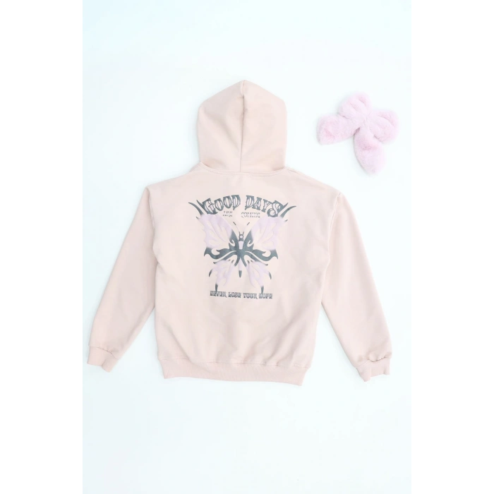 2 İplik 10-13 Yaş Kompak Fermuarlı Sweat Pudra - 7264277.1576.