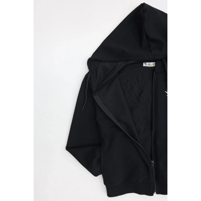 2 İplik 10 13 Yaş Kompak Fermuarlı Sweat Siyah - 7264277.1576.