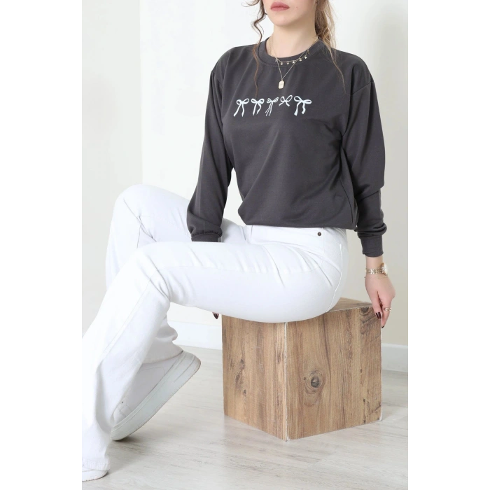 2 İplik Baskılı Sweat Antrasit - 42718.1878.