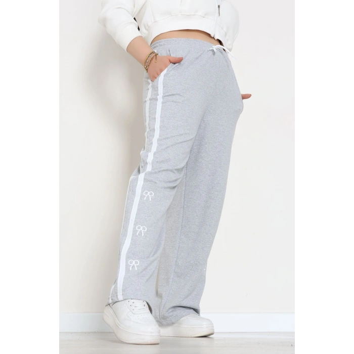 2 İplik Büyük Beden Eşofman Altı Gri - 52178.1005.