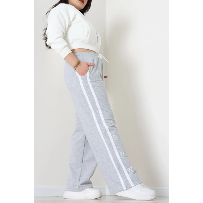 2 İplik Büyük Beden Eşofman Altı Gri - 52178.1005.