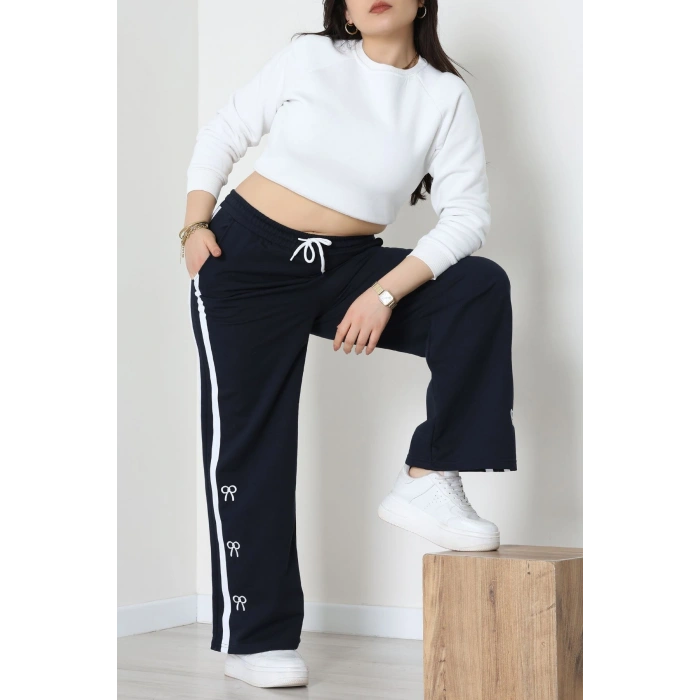 2 İplik Büyük Beden Eşofman Altı Lacivert - 52178.1005.