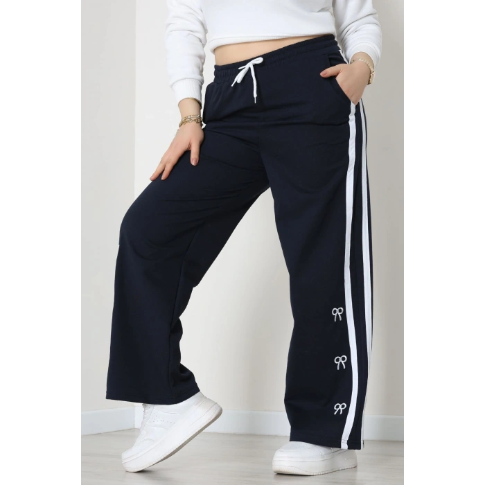 2 İplik Büyük Beden Eşofman Altı Lacivert - 52178.1005.