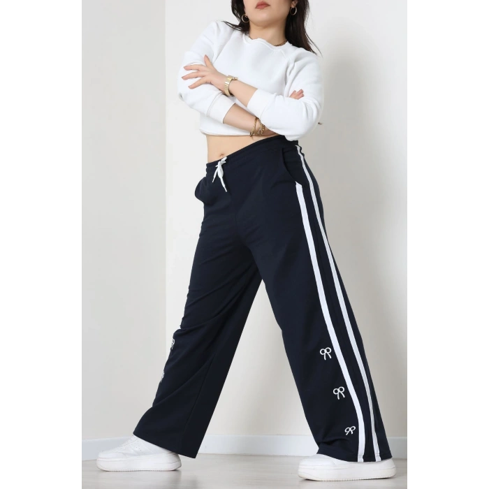 2 İplik Büyük Beden Eşofman Altı Lacivert - 52178.1005.