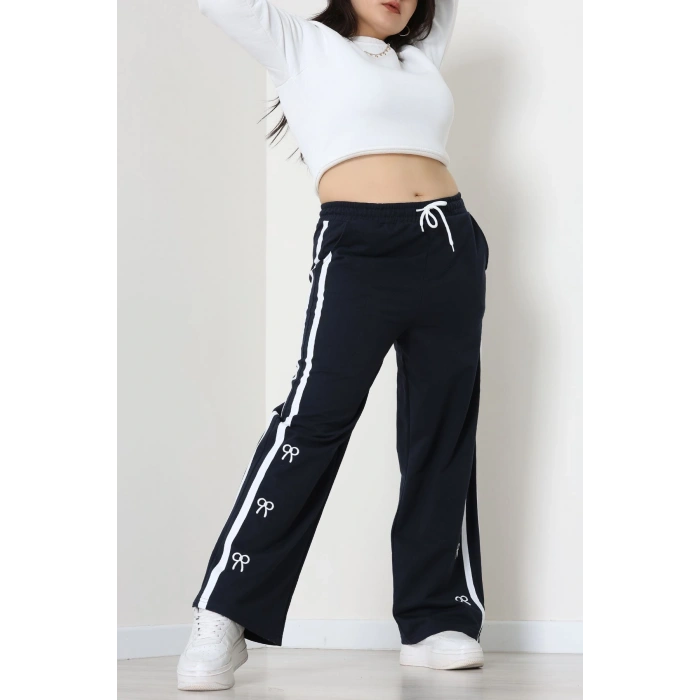 2 İplik Büyük Beden Eşofman Altı Lacivert - 52178.1005.