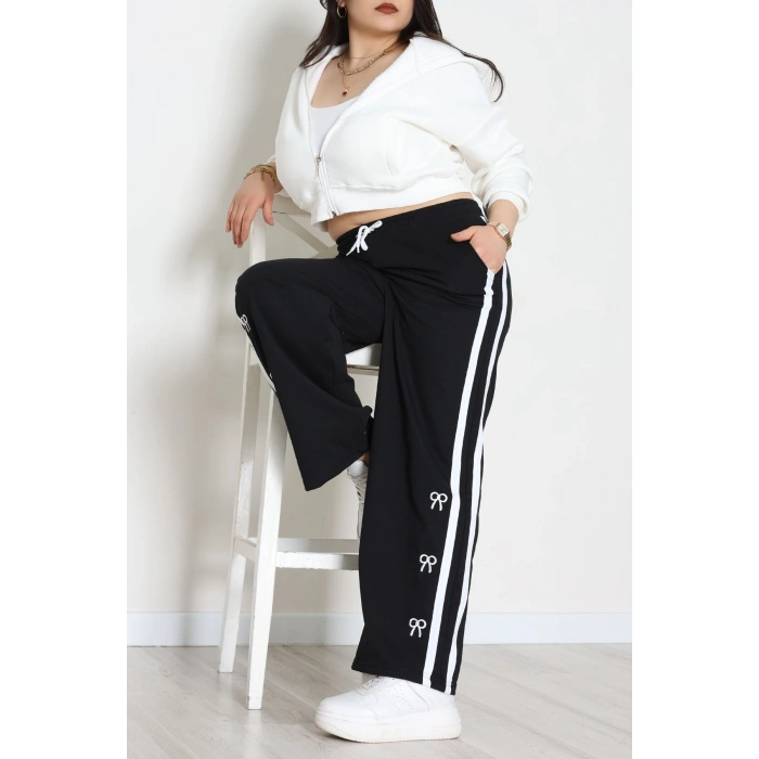 2 İplik Büyük Beden Eşofman Altı Siyah - 52178.1005.