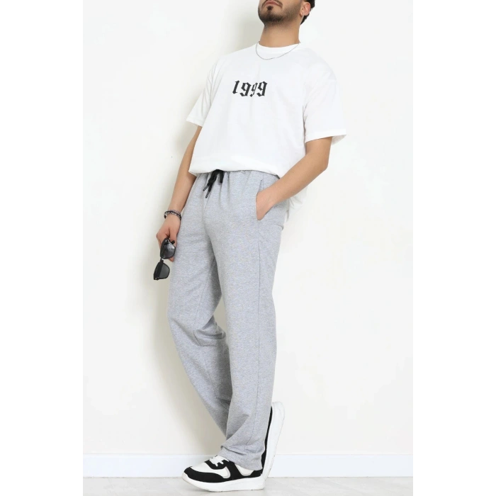 2 İplik Erkek Eşofman Alt Gri - 70968.2066.